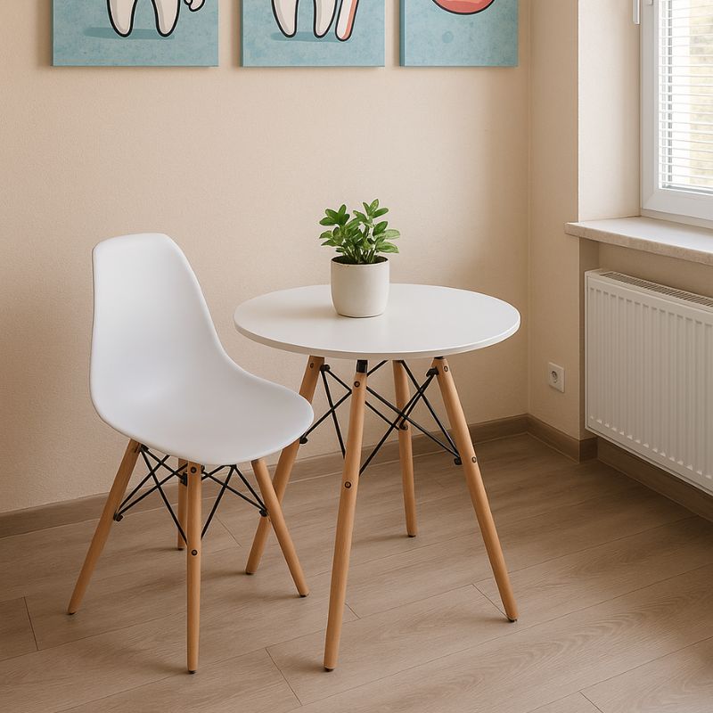 Tavolinë ngrënie SIA, White D60