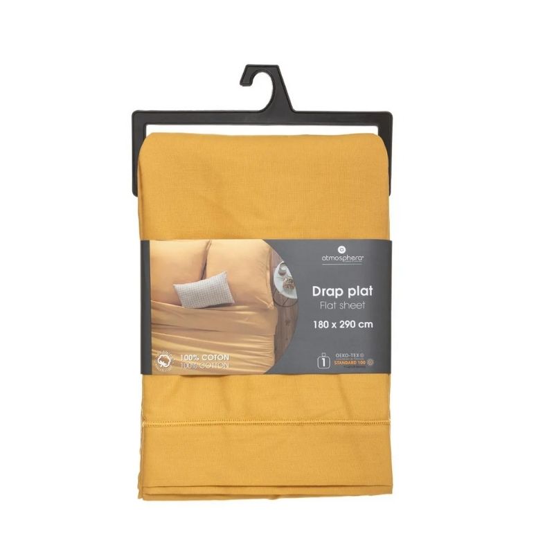 Çarçaf Pambuku Oker 180x290