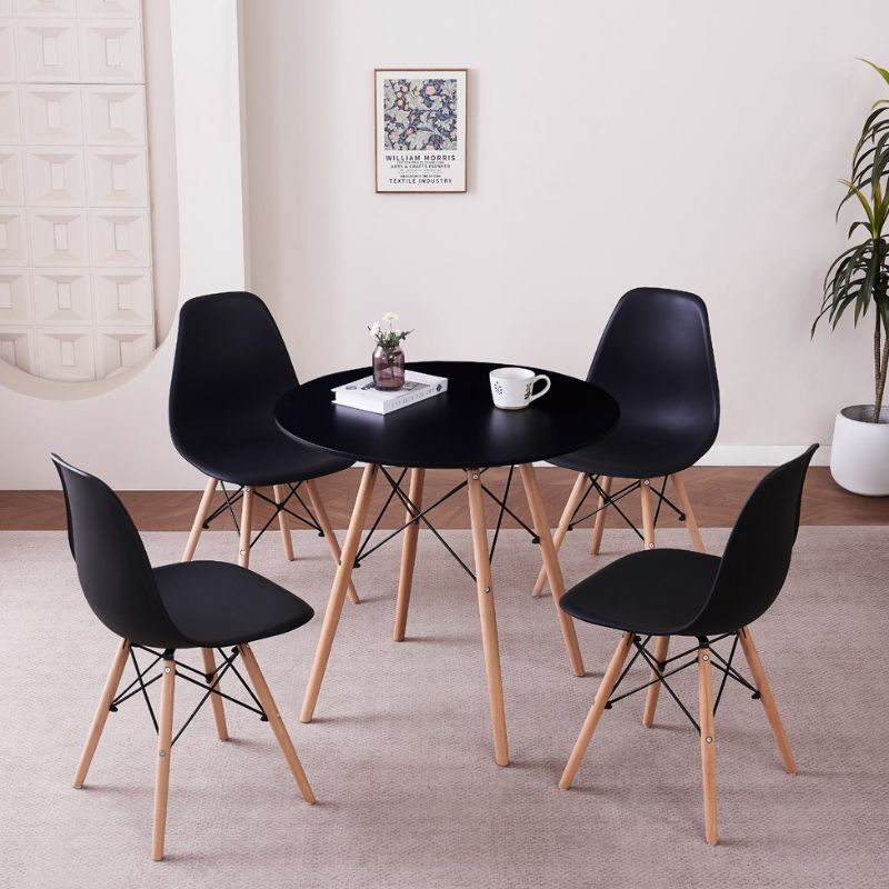 Tavolinë ngrënie SIA, Black D80