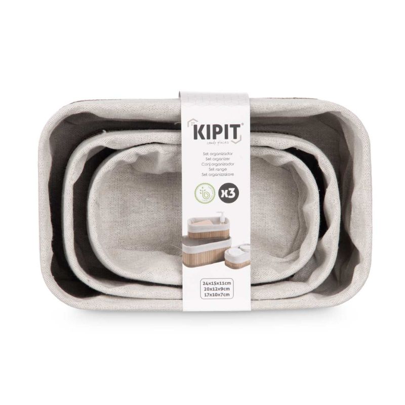 Set kuti organizuese BAMBOO WHITE, 3 copë