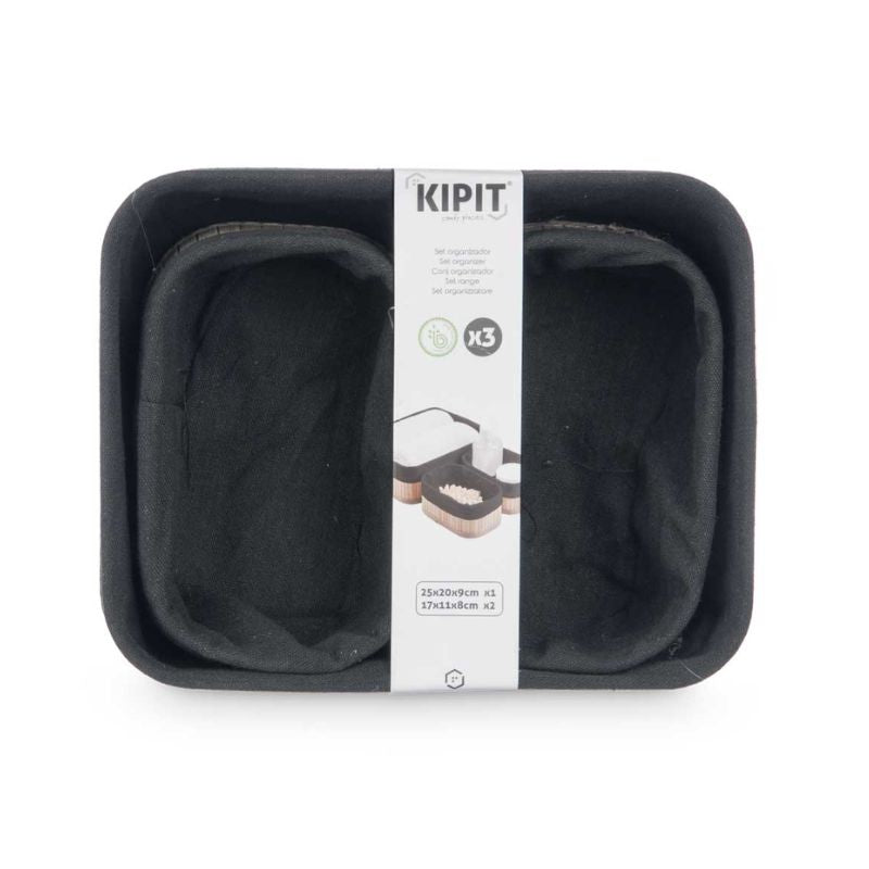 Set kuti organizuese BAMBOO BLACK, 3 copë