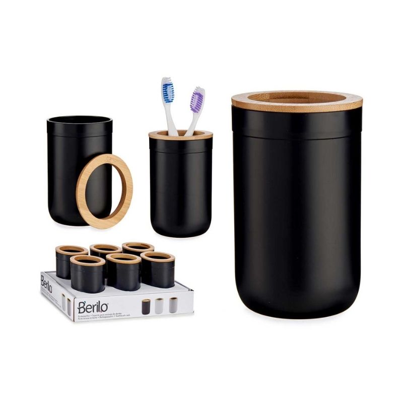 Mbajtëse furçash BLACK BAMBOO