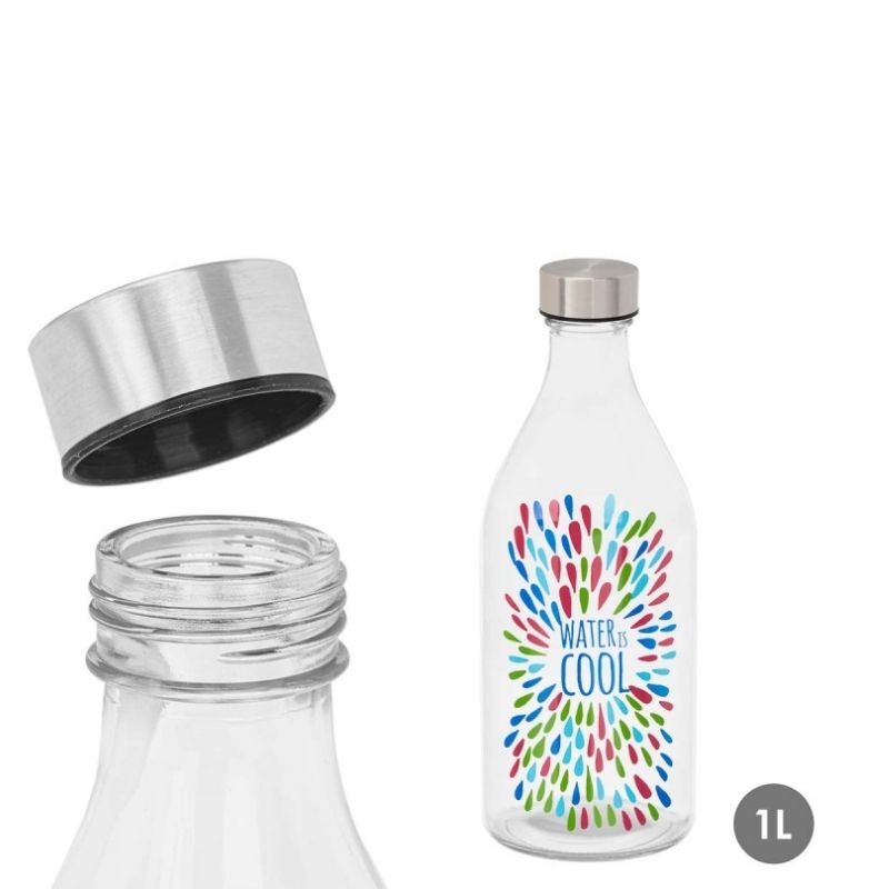 Shishe me kapak çeliku 1 L