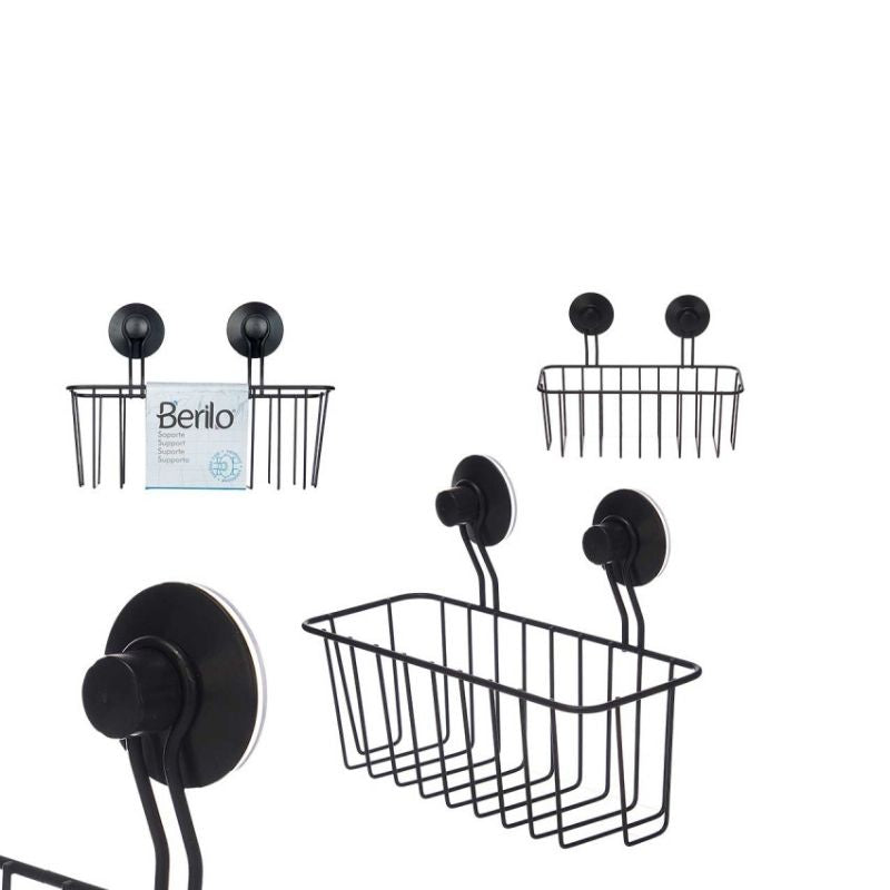 Organizues metali për tualetin drejtkëndor BLACK