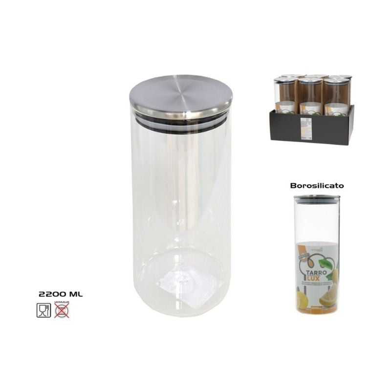 Kavanoz qelqi BOROSILICATE, 2.2 L