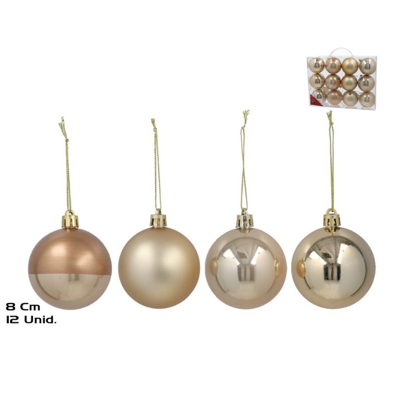 Set topa Krishtlindjesh GOLD, 12 copë