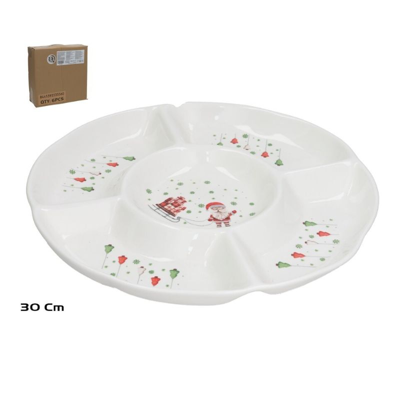 Tas qeramike I bardhë dekorativ , 30 cm