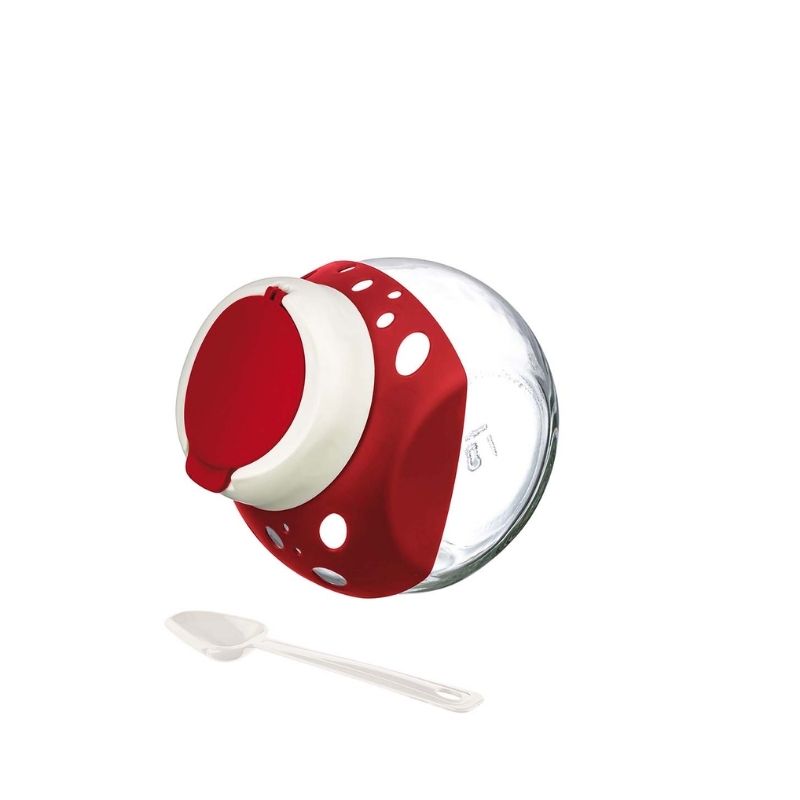 Set kavanoza qelqi Prisma me lugë