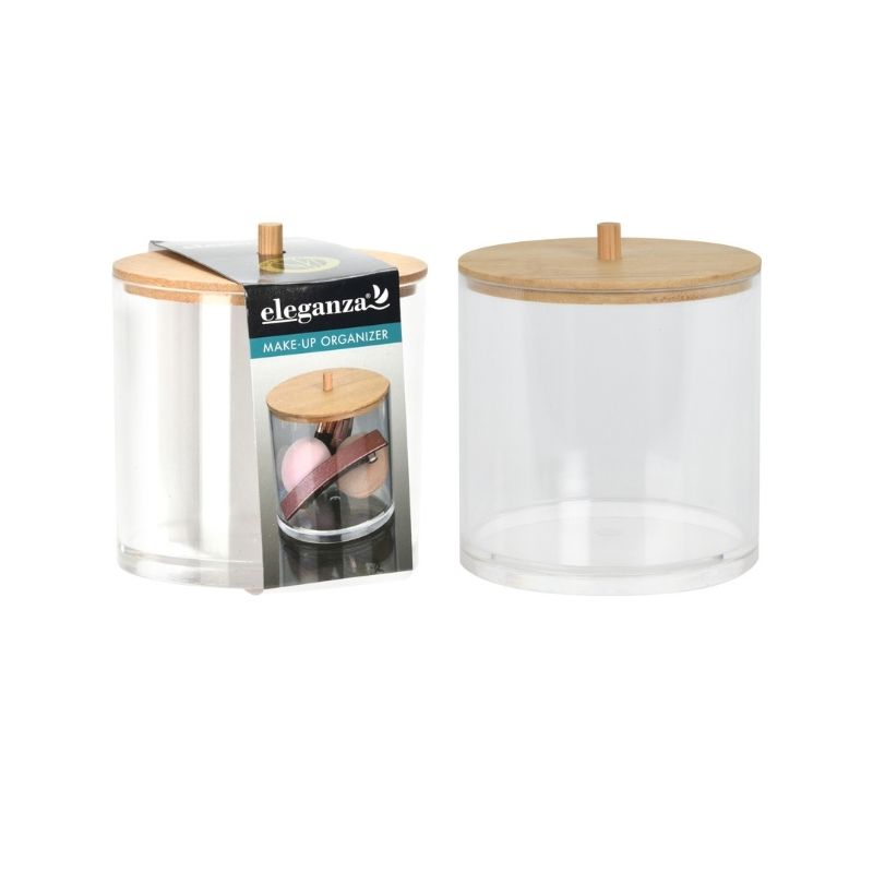 Organizues makeupi me kapak bamboo