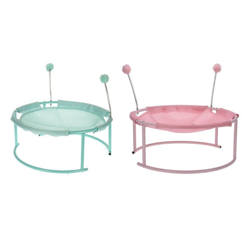 Lodër zbavitëse për mace, me 2 topa