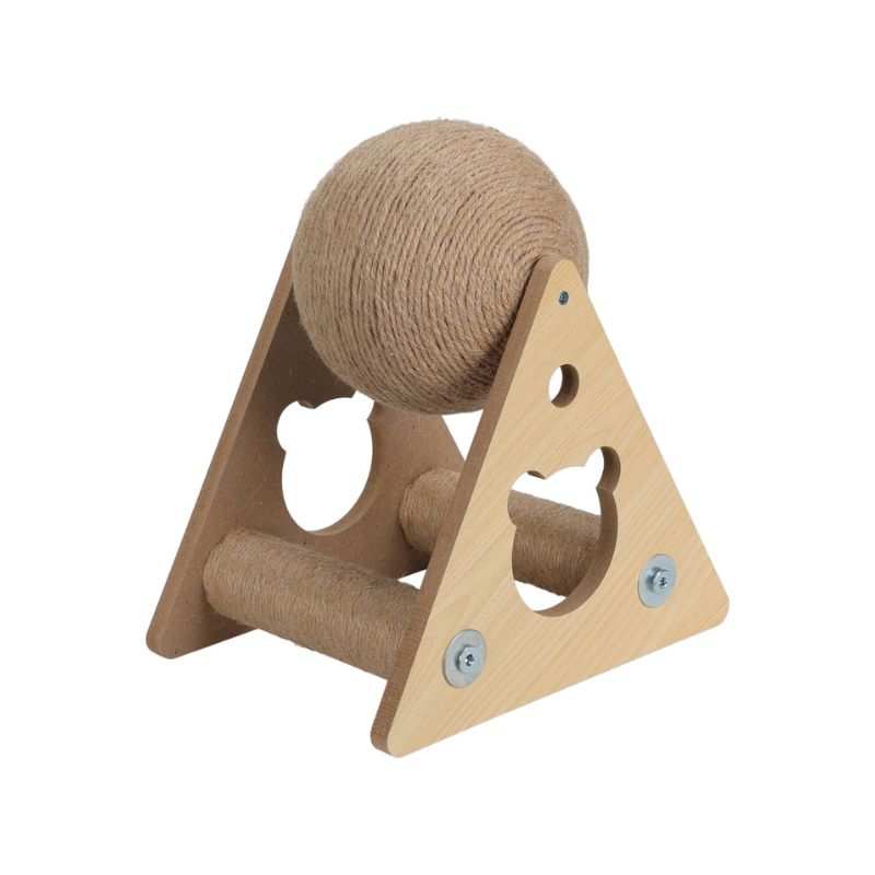 Top gërvishtës me mbajtëse për macet