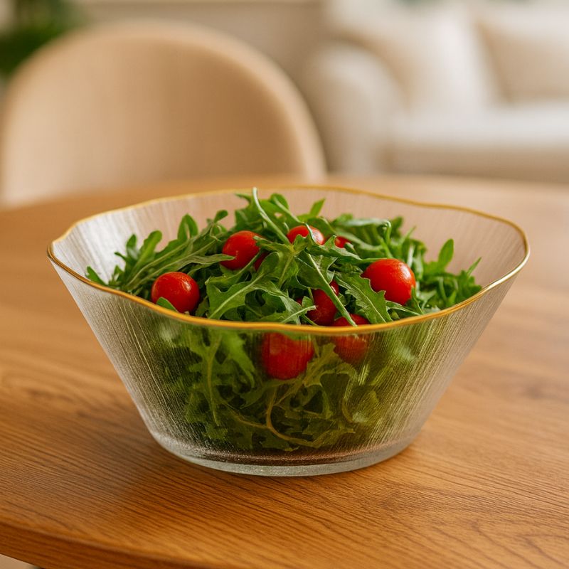 Tas qelqi me detaje gold, 21 cm