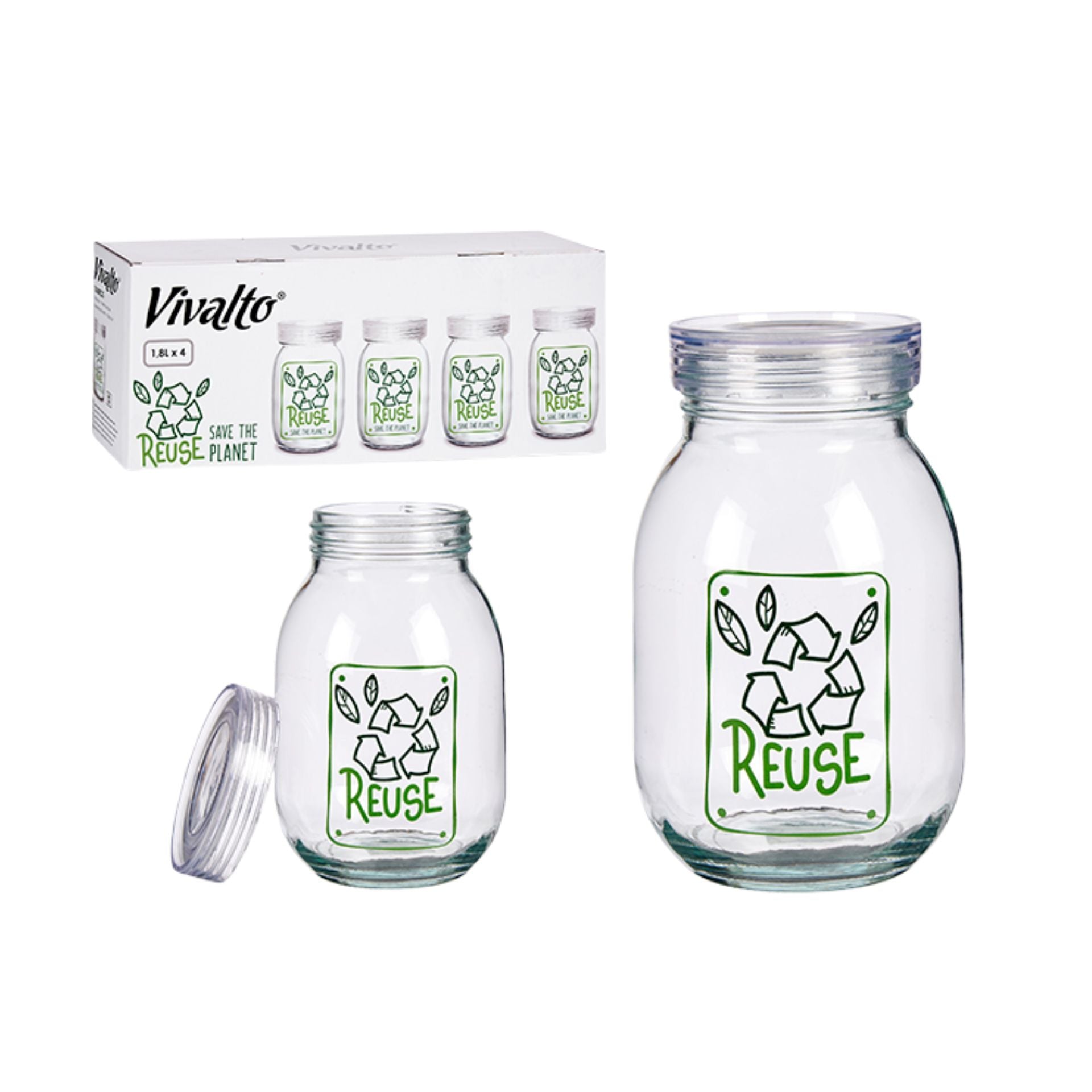 Kavanoz qelqi 1800 ml