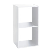 Bibliotekë druri me 2 pjesë MIX BLANC
