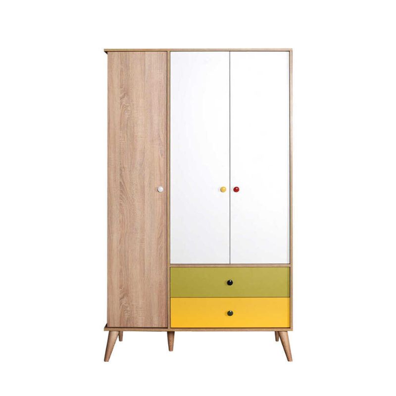 Garderobë me 3 dyer RAINBOW