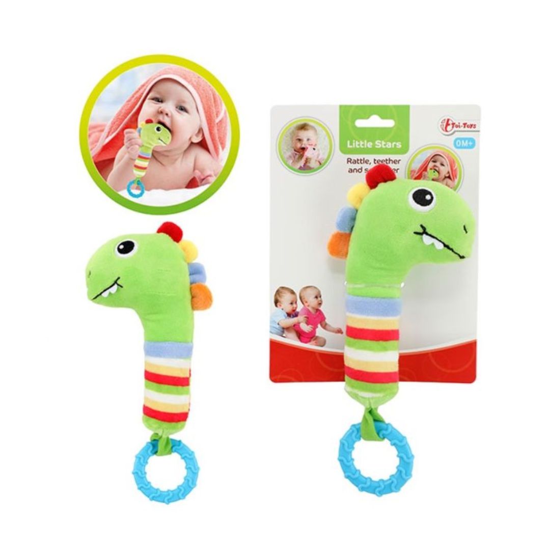 Dino dhëmbësh prej druri + kërcitëse LITTLE STARS