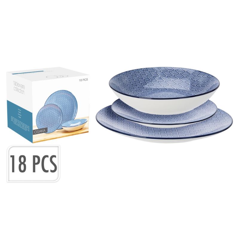Set pjatash porcelani , 18 copë