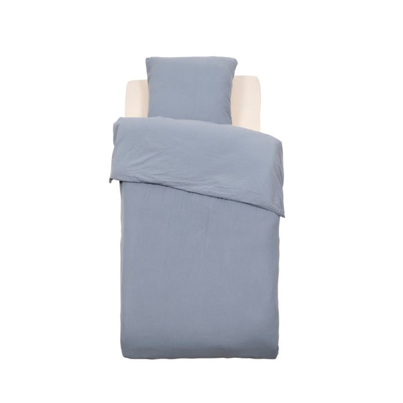 Muslin cotton sheet set Blue