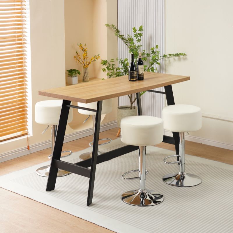 Stol bari me piston GRACE, White