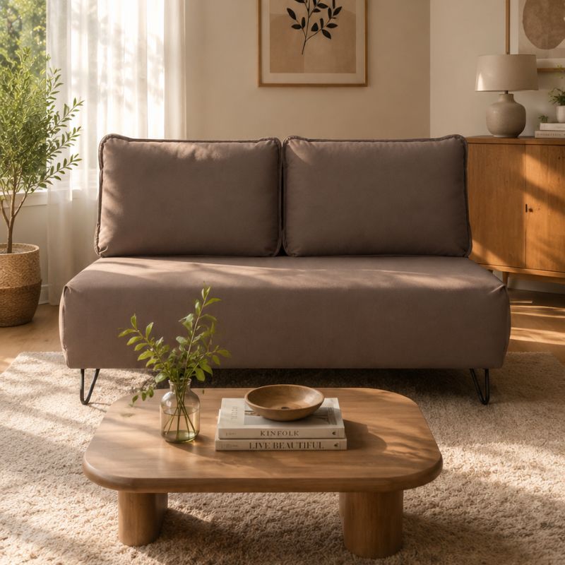 Sofa bed dy-vendësh KIARA Coffee