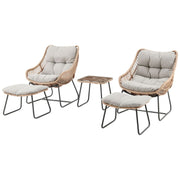 Set outdoor JANNA,2 karrige + 2 stola për këmbët +1 tavolinë