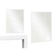 Pasqyrë e bardhë , formë dritare 120x90cm