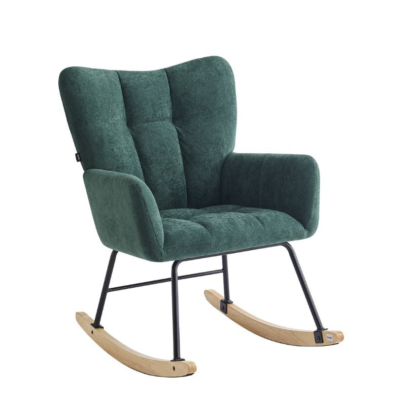 Karrige Lounge me lëkundje LEO, Green