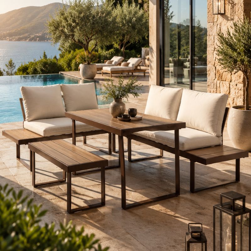 Set outdoor HEDA, BROWN