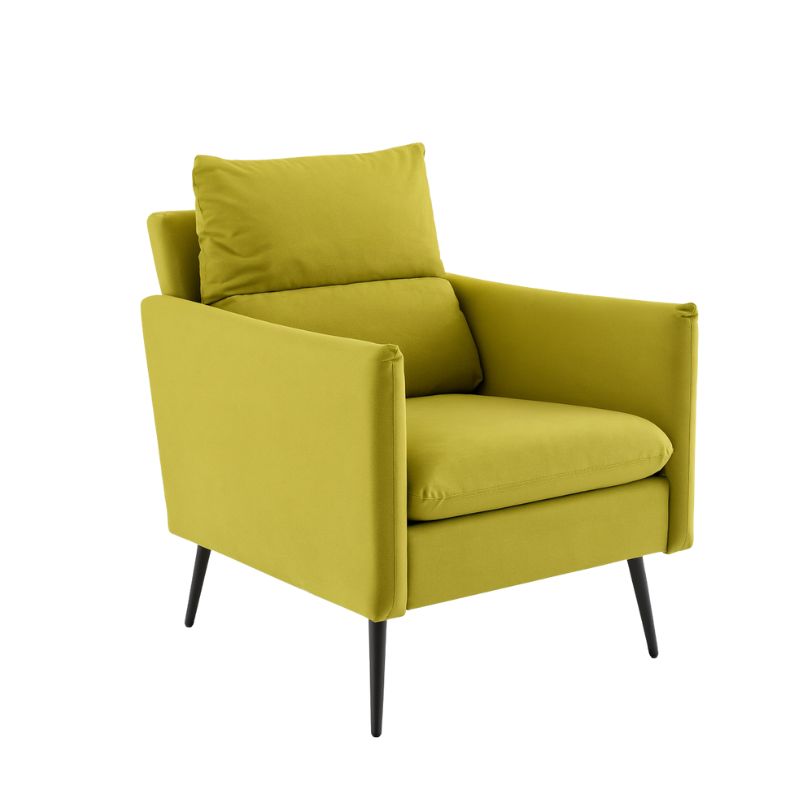 Poltron me krahë ROSE, Velvet Yellow
