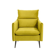 Poltron me krahë ROSE, Velvet Yellow