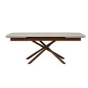 Extendable dining table KAI, Marble White