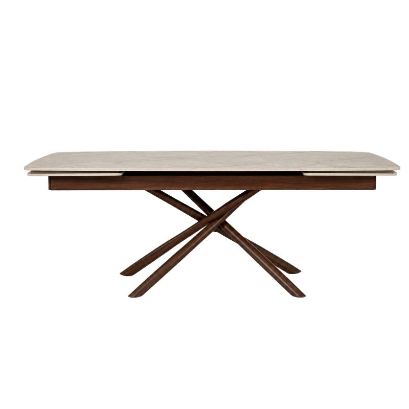 Extendable dining table KAI, Marble White