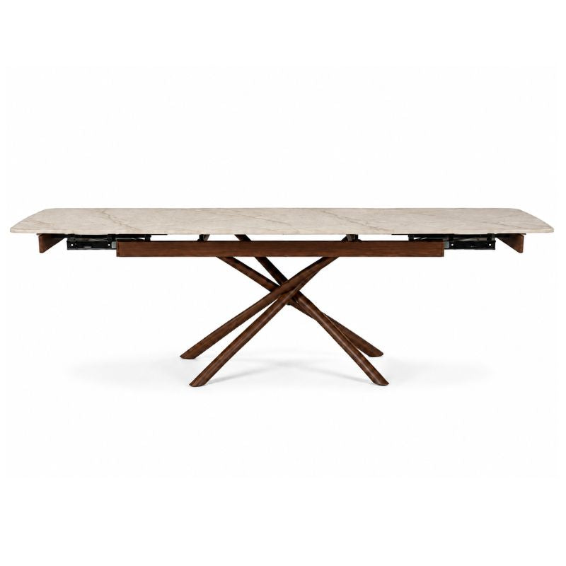 Extendable dining table KAI, Marble White