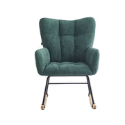 Karrige Lounge me lëkundje LEO, Green