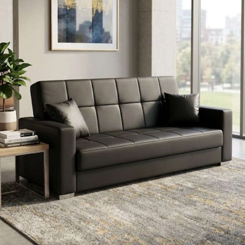 Sofa bed 3 vendesh KANSAS, Black