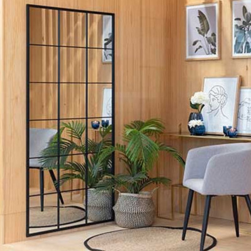 Pasqyrë e zezë , formë dritare 180x90cm