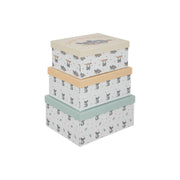 Set me kuti prej kartoni, 3 copë