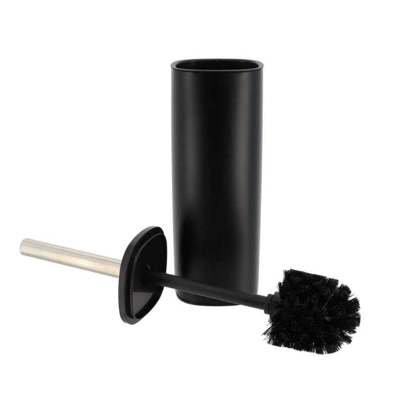 Square metal WC brush Black