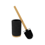 WC brush with bamboo handle Black