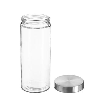 Glass jar with stainless steel lid 2L