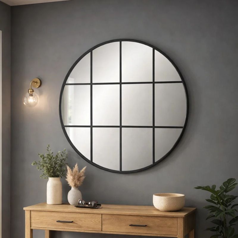 Pasqyrë rrethore Black, 100 cm