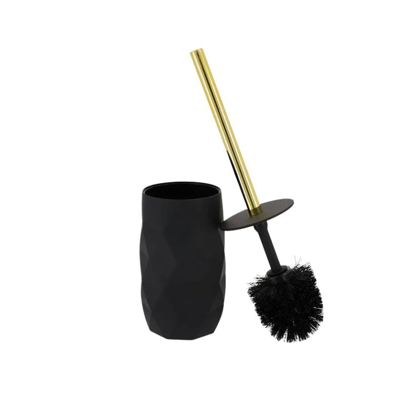 Black ABS and rubber toilet brush