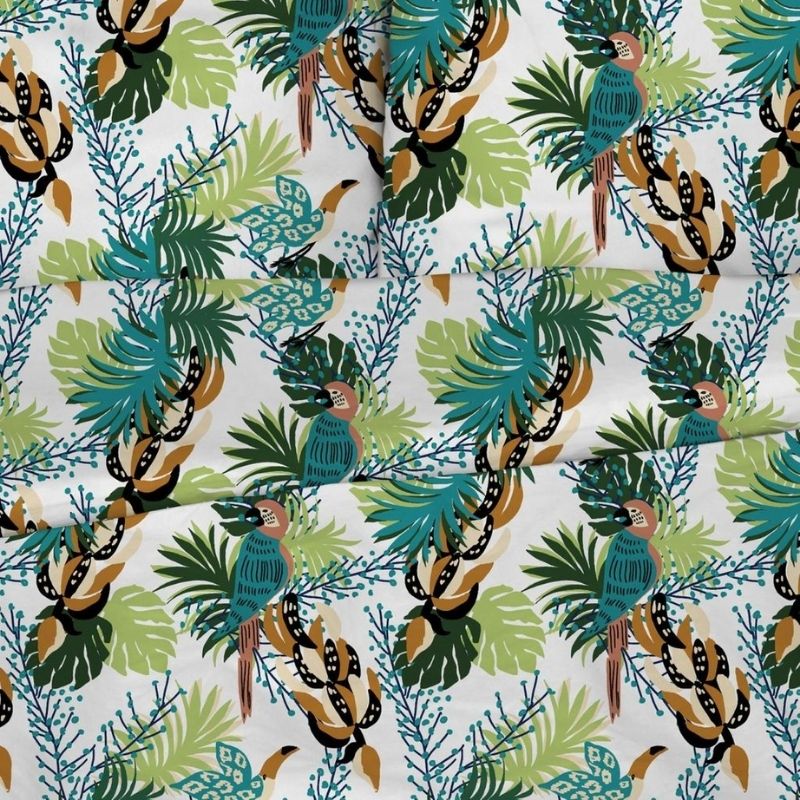 Set çarçaf QUIET JUNGLE, 200 x 200 cm