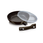 Frying pan with removable handles