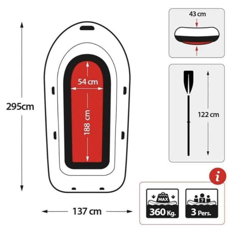Varkë për 3 persona Intex