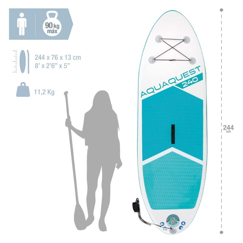 Dërrasë SUP me ajër – Intex Aqua Quest 240
