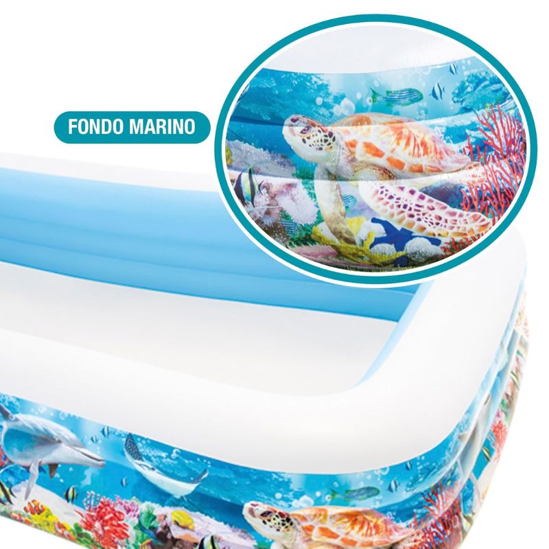 Pishinë familjare me ajër – Intex Swim Center Tropical