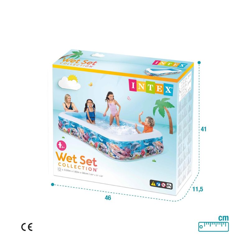Pishinë familjare me ajër – Intex Swim Center Tropical