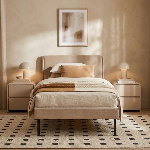 Krevat tek DAMIAN, Beige