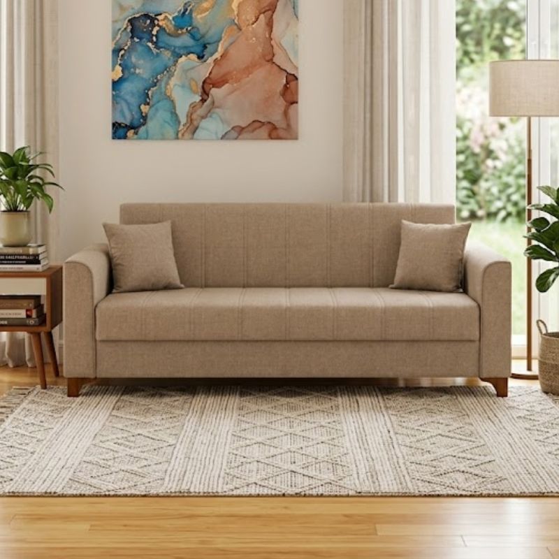 Sofa bed 3 vendësh DIANA, Brown